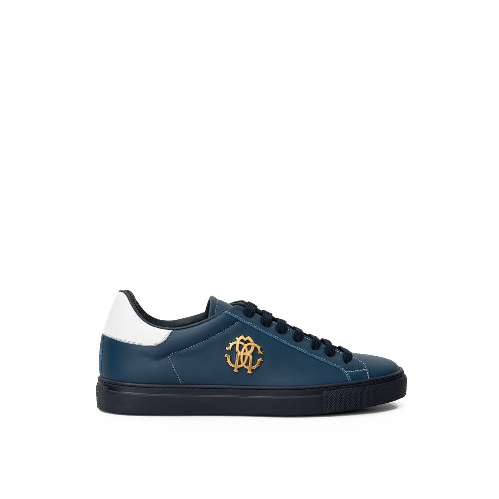 Blue Leather Sneaker - SEHABRANDS