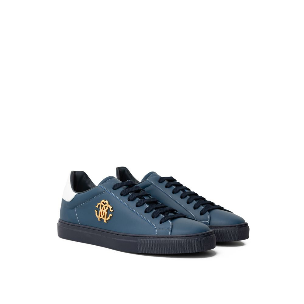 Blue Leather Sneaker - SEHABRANDS