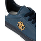 Blue Leather Sneaker - SEHABRANDS