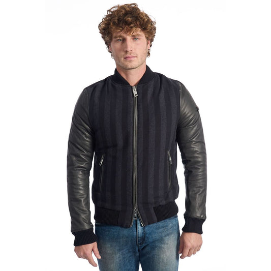 Roberto Pepe Luxury Black Fabric Jacket