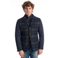 Roberto Pepe Luxury Blue Wool Mens Jacket