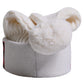 Dolce & Gabbana White Wool Fur Ball Princess Winter Hat