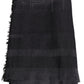 GF Ferre Dark Gray Wool Viscose Foulard Patterned Scarf