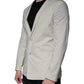 Paolo Pecora Milano Beige Single Breasted Dress Formal Coat Blazer