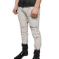 Dolce & Gabbana Black White Printed Skinny Men Denim Jeans