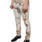 Dolce & Gabbana Beige Cotton Dye Slim Fit Men Denim Jeans