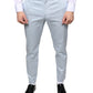 Dolce & Gabbana Light Blue Cotton Dress Pants