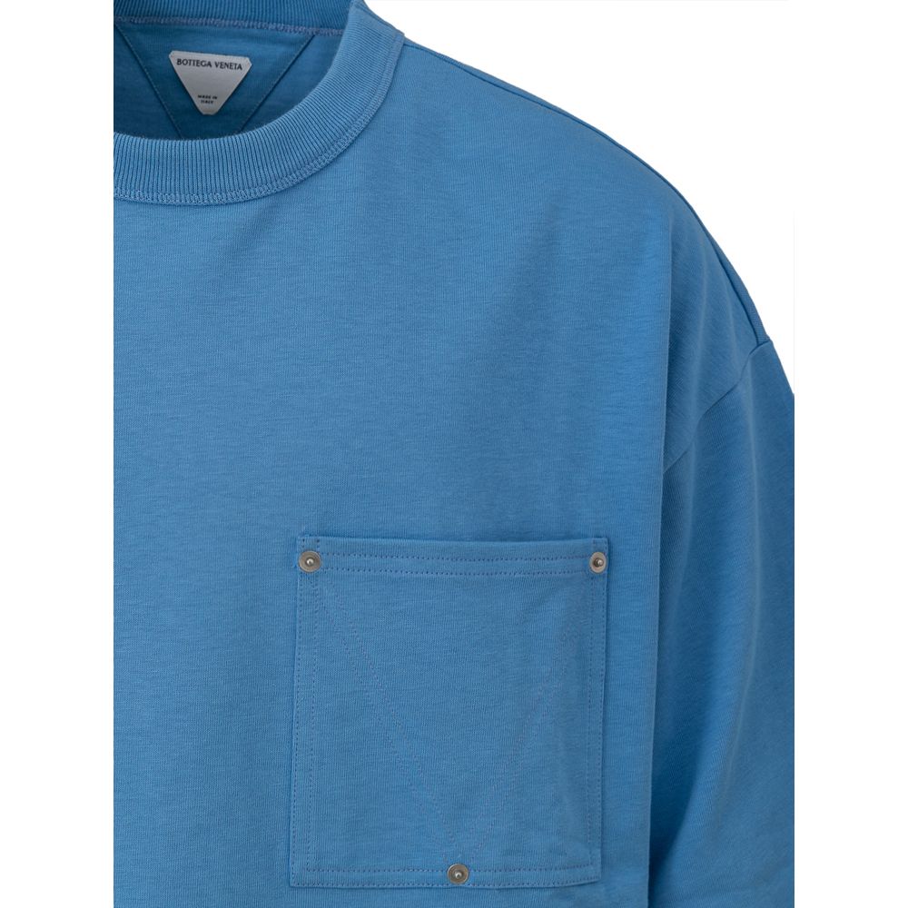 Bottega Veneta Light Blue Cotton T-Shirt