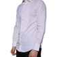 Dolce & Gabbana White Bib Cotton Poplin GOLD Men Formal Shirt