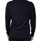 Dolce & Gabbana Dark Blue Wool Crew Neck Men Pullover Sweater