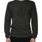 Dolce & Gabbana Army Green DG Crown Crew Neck Pullover Sweater