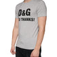 Dolce & Gabbana Gray Logo Print Crewneck Short Sleeve T-shirt