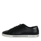 Dolce & Gabbana Black Low Top Men Saint Tropez Sneakers Shoes