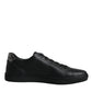 Dolce & Gabbana Black London Sacred Heart Men Sneakers Shoes