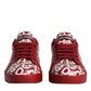 Dolce & Gabbana White Red Leather DG Mania Sneakers Shoes