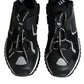 Dolce & Gabbana Black Mesh Sorrento Trekking Sneakers Shoes