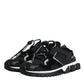 Dolce & Gabbana Black Mesh Sorrento Trekking Sneakers Shoes