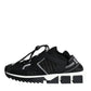 Dolce & Gabbana Black Mesh Sorrento Trekking Sneakers Shoes