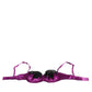 Dolce & Gabbana Purple Silk Underwired Balconette Bra Underwear