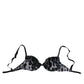 Roberto Cavalli White Leopard Push Up Reggiseno Bra Underwear