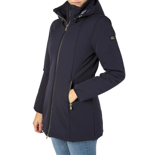 Yes Zee Blue Polyamide Women Jacket