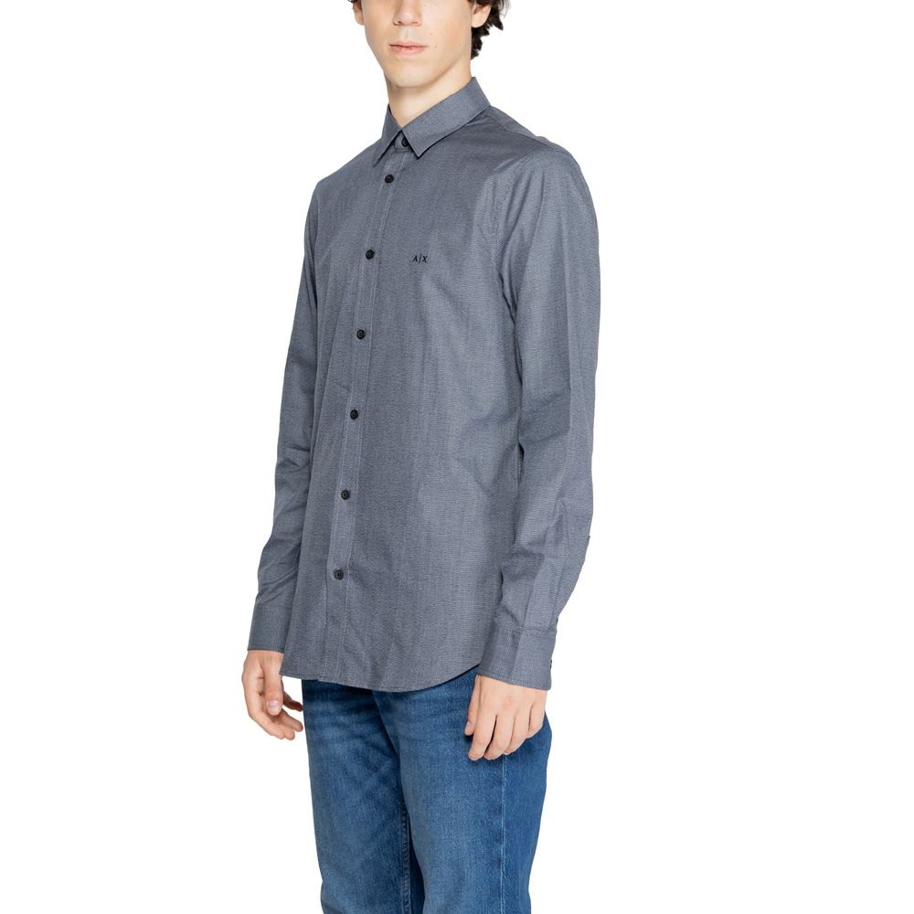 Armani Exchange Blue Cotton Shirt