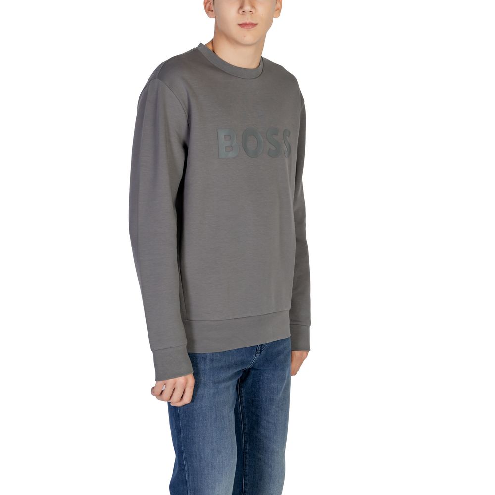 Hugo Boss Gray Cotton Sweater