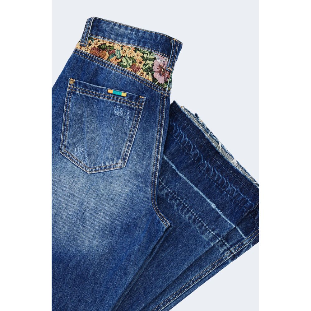 Desigual Blue Cotton Jeans & Pant