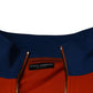 Dolce & Gabbana Orange Blue Full Zip Jersey Bomber Jacket