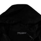 Dolce & Gabbana Black Viscose Full Zip Hooded Bomber Jacket