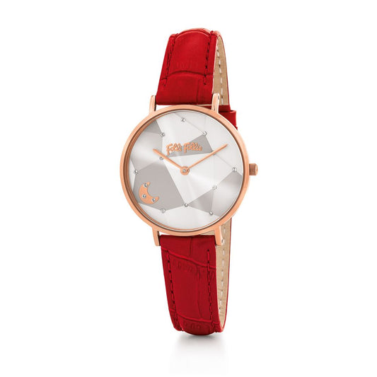 Folli Follie Red Leather Watch