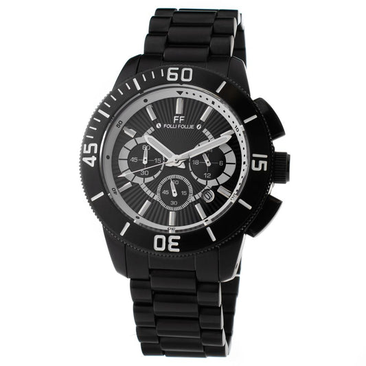 Folli Follie Black Stainless Steel Watch