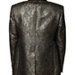 Dolce & Gabbana Gold SICILIA Jacquard Single Breasted Coat Blazer