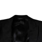 Dolce & Gabbana Black Wool Single Breasted Formal Blazer