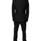 Dolce & Gabbana Black Wool 3 Piece Slim Fit Formal Suit