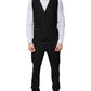 Dolce & Gabbana Black Wool 3 Piece Slim Fit Formal Suit