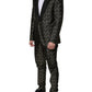 Dolce & Gabbana Black Stars Jacquard SICILIA 2 Piece Suit