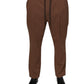 Dolce & Gabbana Brown Stripes Skinny Men Dress Pants