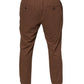 Dolce & Gabbana Brown Stripes Skinny Men Dress Pants