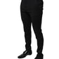 Dolce & Gabbana Black Wool Skinny Formal Dress Pants