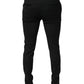 Dolce & Gabbana Black Wool Skinny Formal Dress Pants