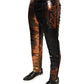 Dolce & Gabbana Multicolor Jacquard Skinny Men Pants