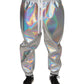 Dolce & Gabbana Silver Iridescent Men Jogger Sweatpants Pants