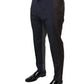 Dolce & Gabbana Black Cotton Wool Formal Dress Pants