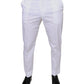 Dolce & Gabbana White Cotton Skinny Dress Pants