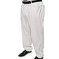 Brunello Cucinelli White Cotton Men Dress Tapered Pants