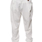 Brunello Cucinelli White Cotton Men Dress Tapered Pants