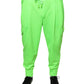 Dolce & Gabbana Neon Green Polyester Cargo Jogger Sweatpants Pants