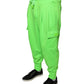 Dolce & Gabbana Neon Green Polyester Cargo Jogger Sweatpants Pants