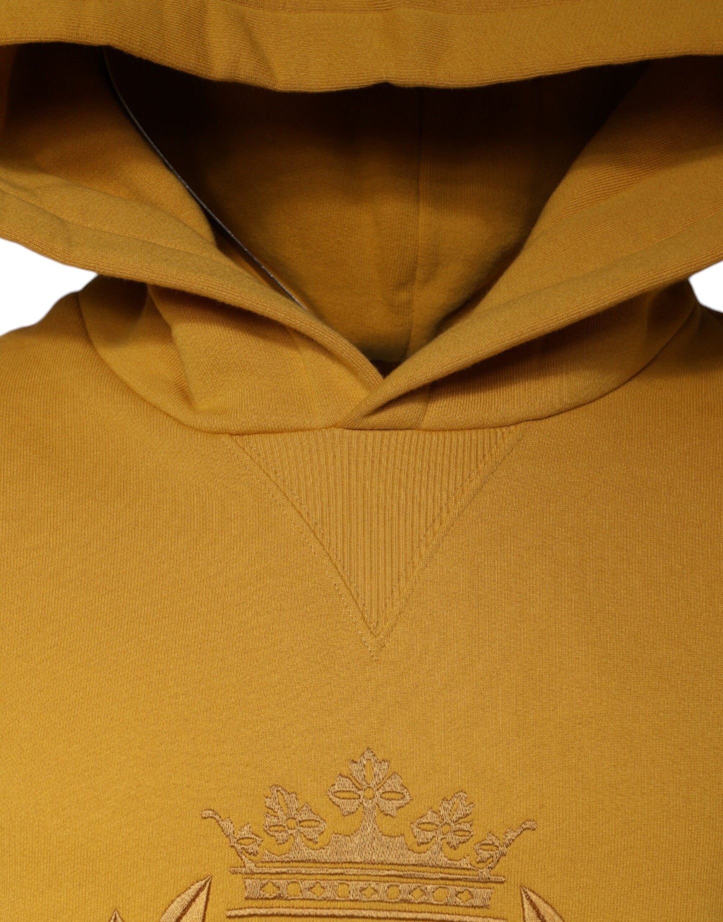 Dolce & Gabbana Mustard DG Hooded Men Sweatshirt Sweater